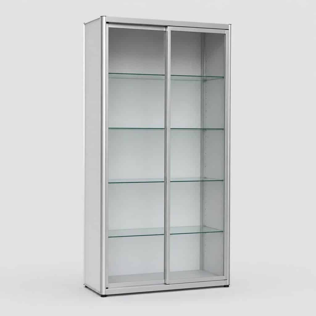 Armoire de bureau à portes vitrées coulissantes