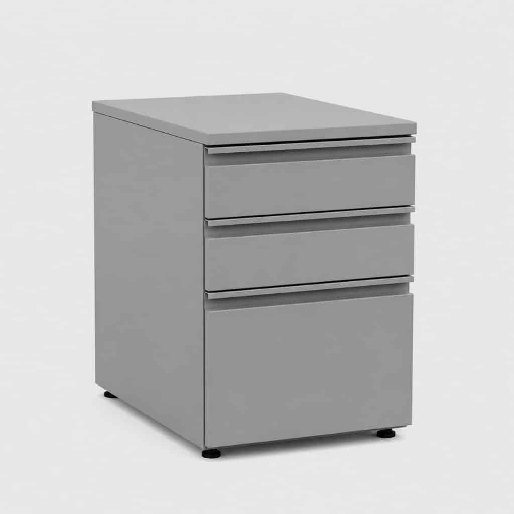 Caisson de bureau fixe gris hauteur 75 cm