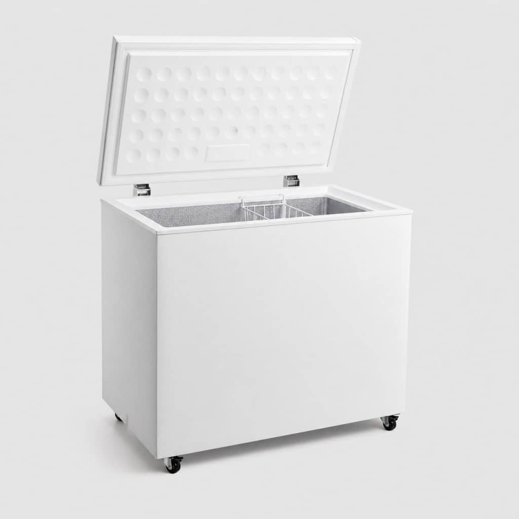 Congélateur coffre 200 litres sur roulettes