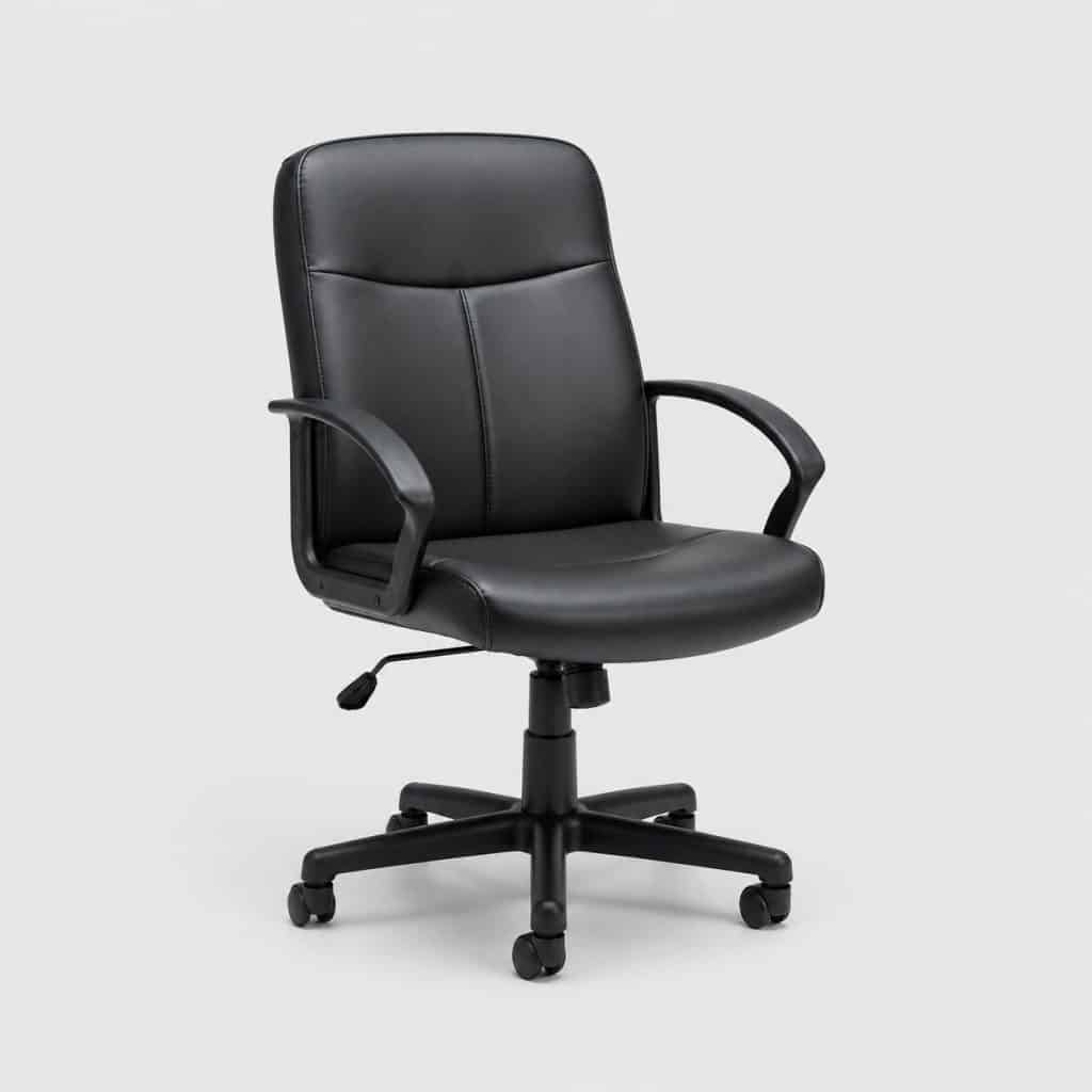 Fauteuil de direction en cuir synthétique noir