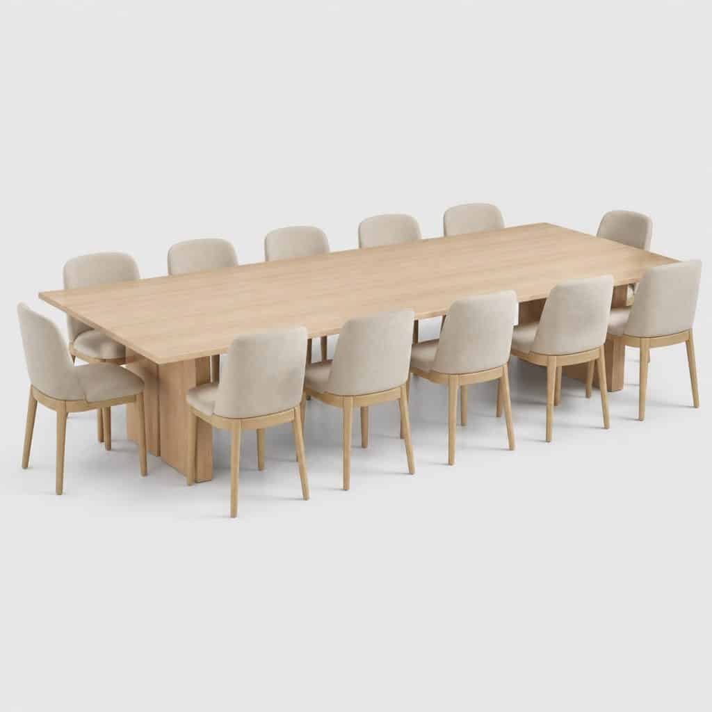 Grande table de réunion pour 10 à 12 personnes