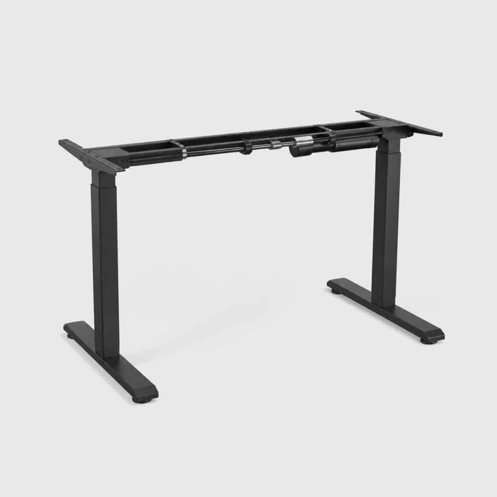 Piètement assis-debout électrique sans plateau, structure noire