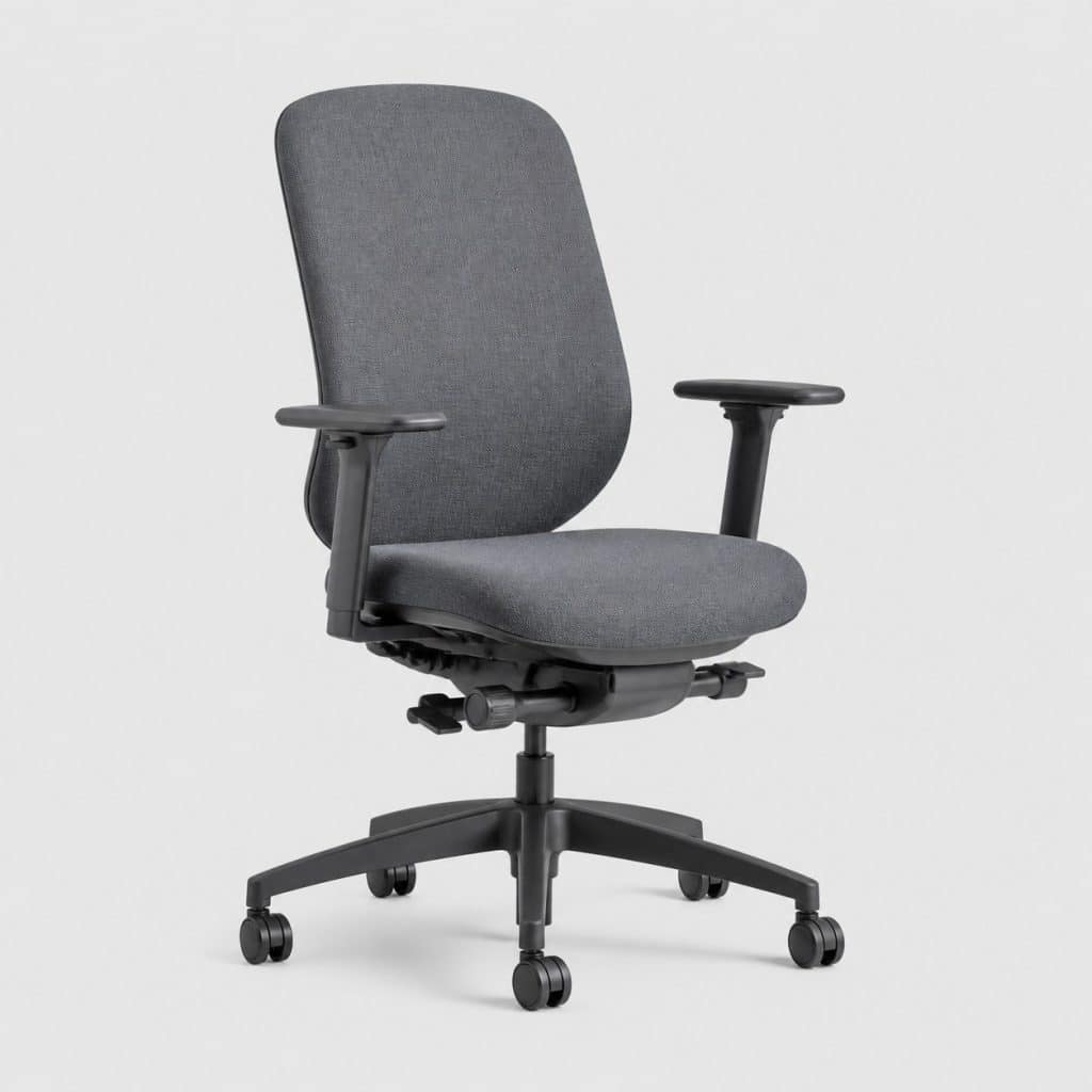 Siège de bureau à mécanisme synchrone, gris