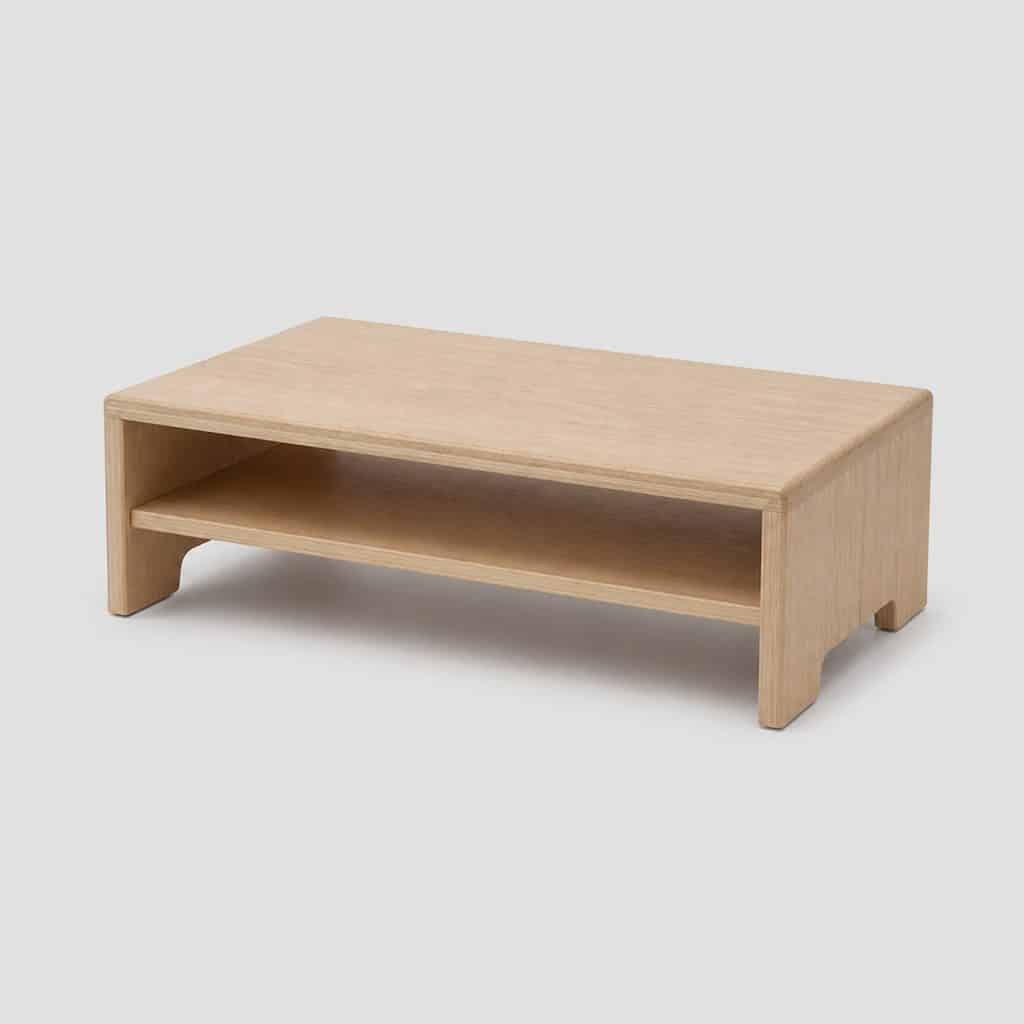 Support d'écran pour bureau en bois clair